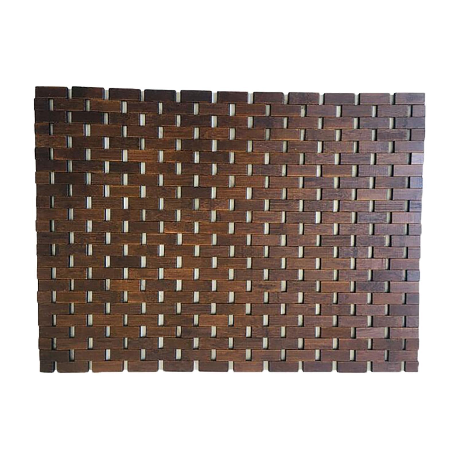 Bath Mat Anti Slip Bathmat Floor Mat Bamboo Wood Shower  Floor Rug