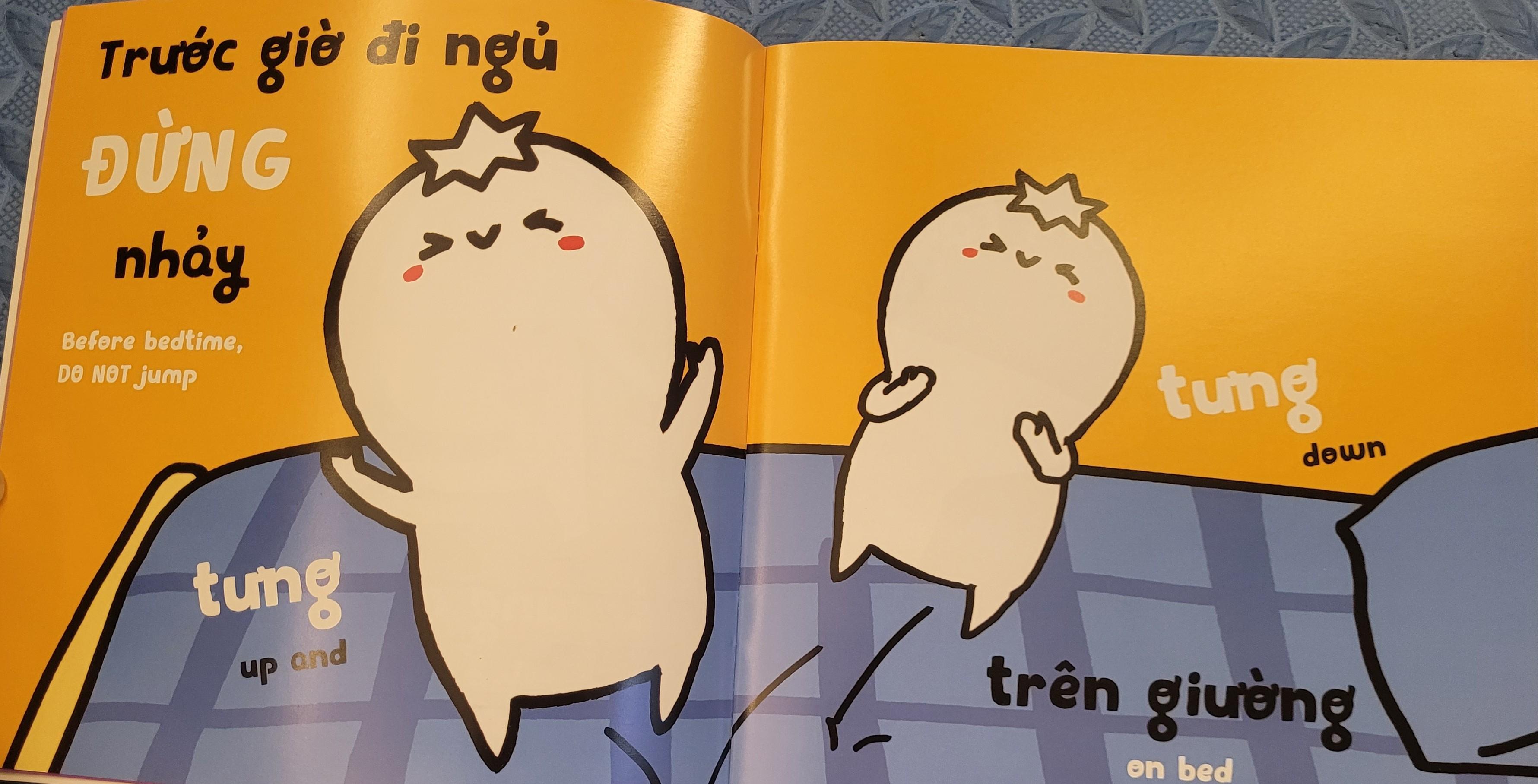 Sách Ehon Miu Bé Nhỏ Phần 1 Song Ngữ - Đừng Thức Khuya Nhé