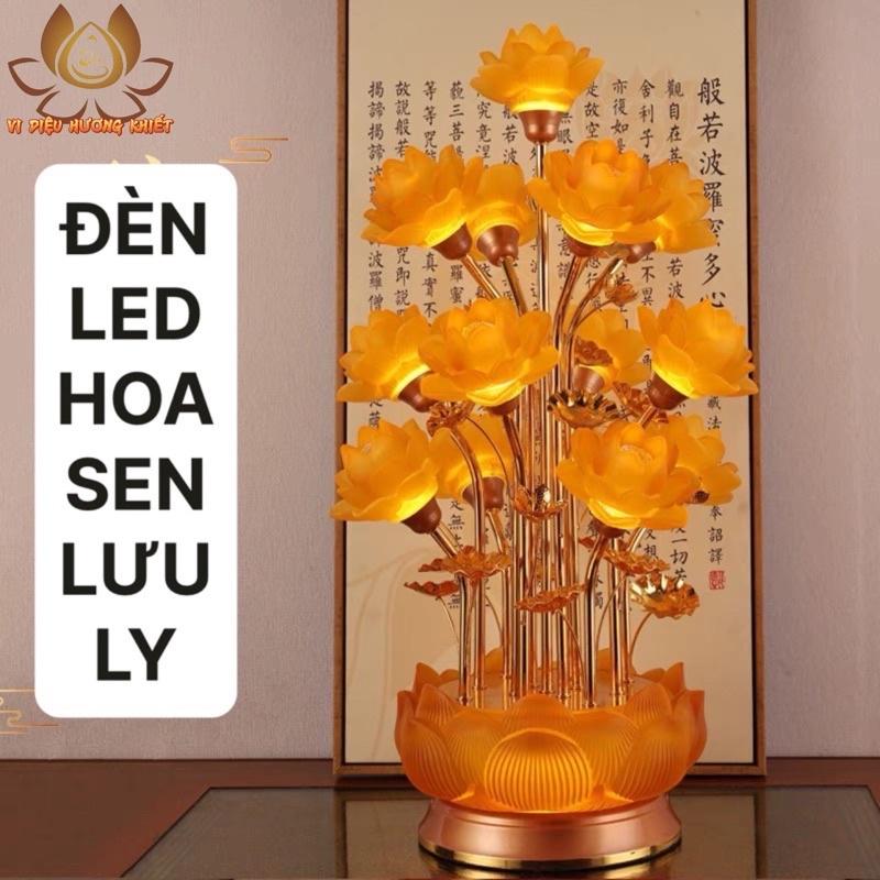 ĐÈN LED HOA SEN LƯU LY THỜ CÚNG TRANG TRÍ