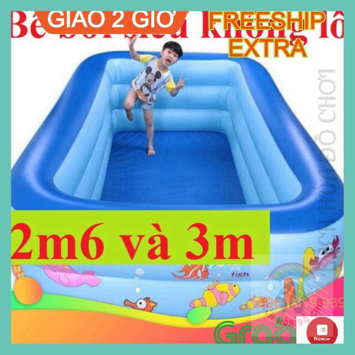 Bể bơi cho bé - SIÊU TO- Bể Bơi Phao SIÊU TO- 2m6-3 tầng TẶNG BỘ VÁ PHAO