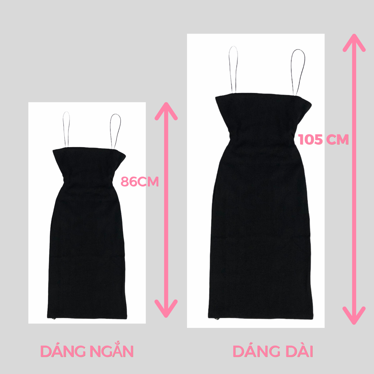 Váy 2 dây body sợi bún thun gân dày đẹp ôm body 2 dáng ngắn, dài Freesize