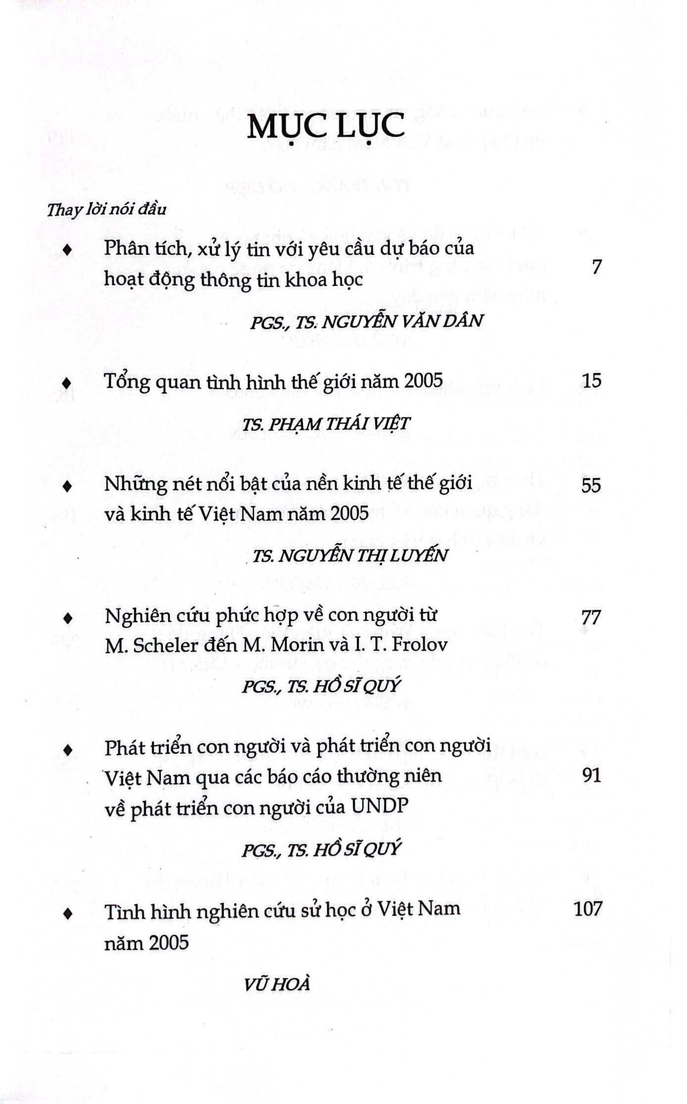 Niên Giám Thông Tin Khoa Học Xã Hội- Số 1