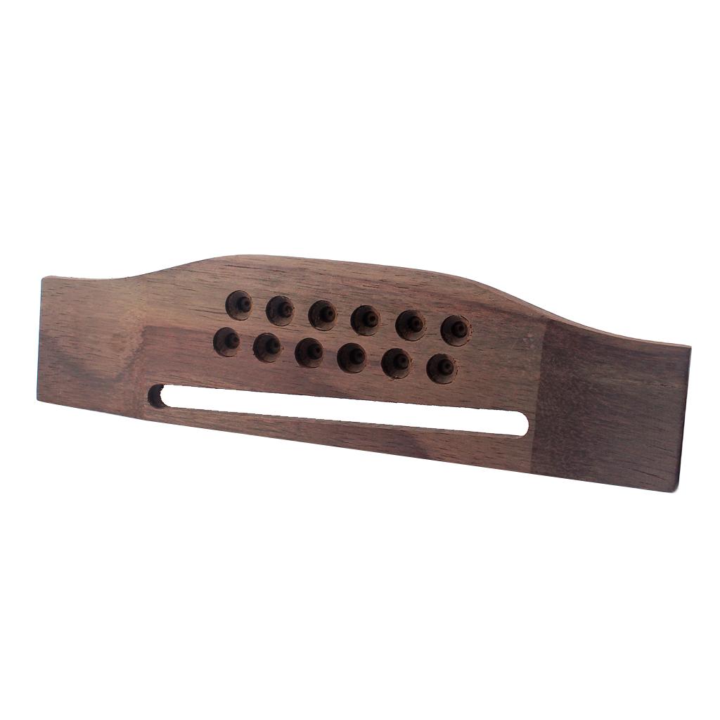1 Piece DIY Rosewood Guitar Bridge for 12 Strings Acoustic Guitar Parts