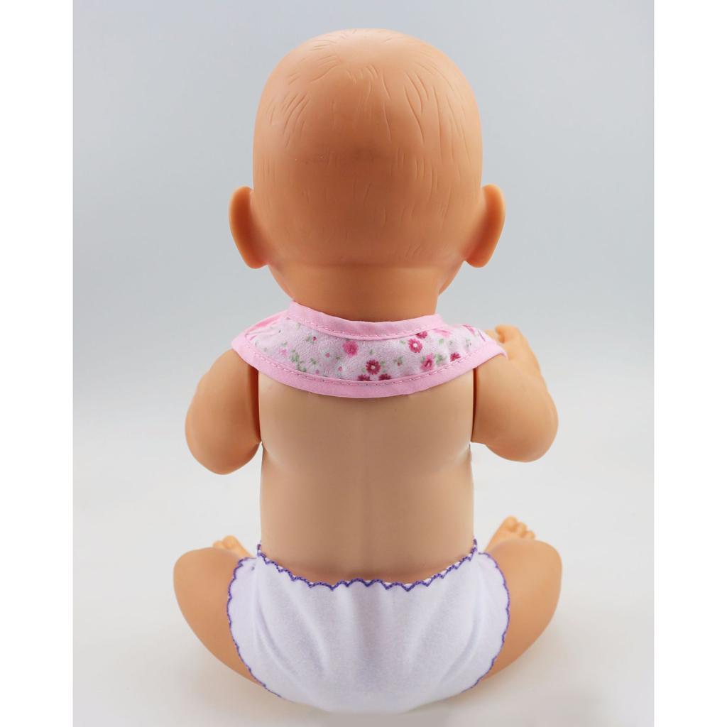 Pretty Baby Doll Bib Burp Set Little Flowers Printed Saliva Bib for 18'' Zapf Doll Pink