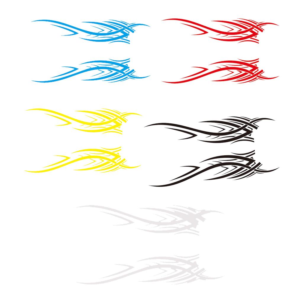 Pair Waterproof Car Body Side Truck Decal Vinyl Flame Graphics Racing Stripes Sticker Universal