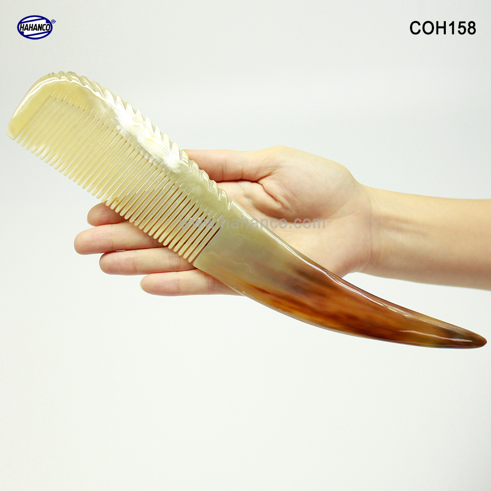 Chiếc Lược sừng khủng nhất (Size: XXL - 23-30cm) COH158 - Lược nguyên bản được làm từ nửa chiếc sừng - Chăm sóc tóc