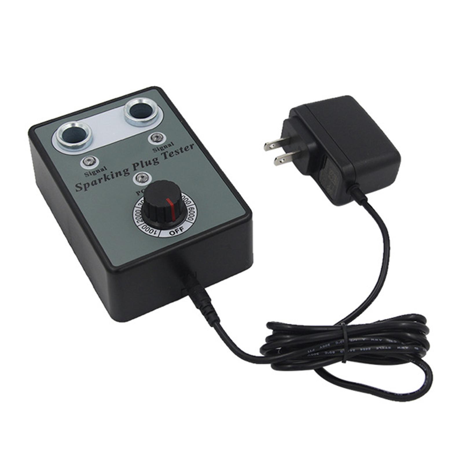 Car Spark Plug Tester Sparking Plug Tester Ignition Plug Analyzer Adjustable Double Hole Dual Hole Spark Plug Tester