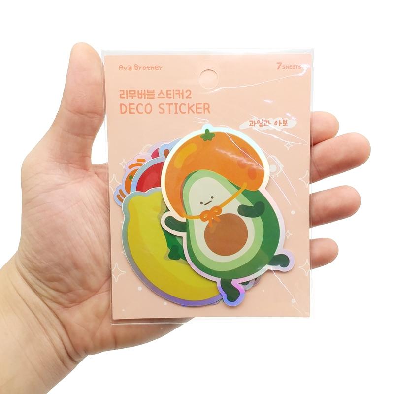 Bộ 7 Miếng Sticker Bơ Avo Brother 3 - Magic Channel