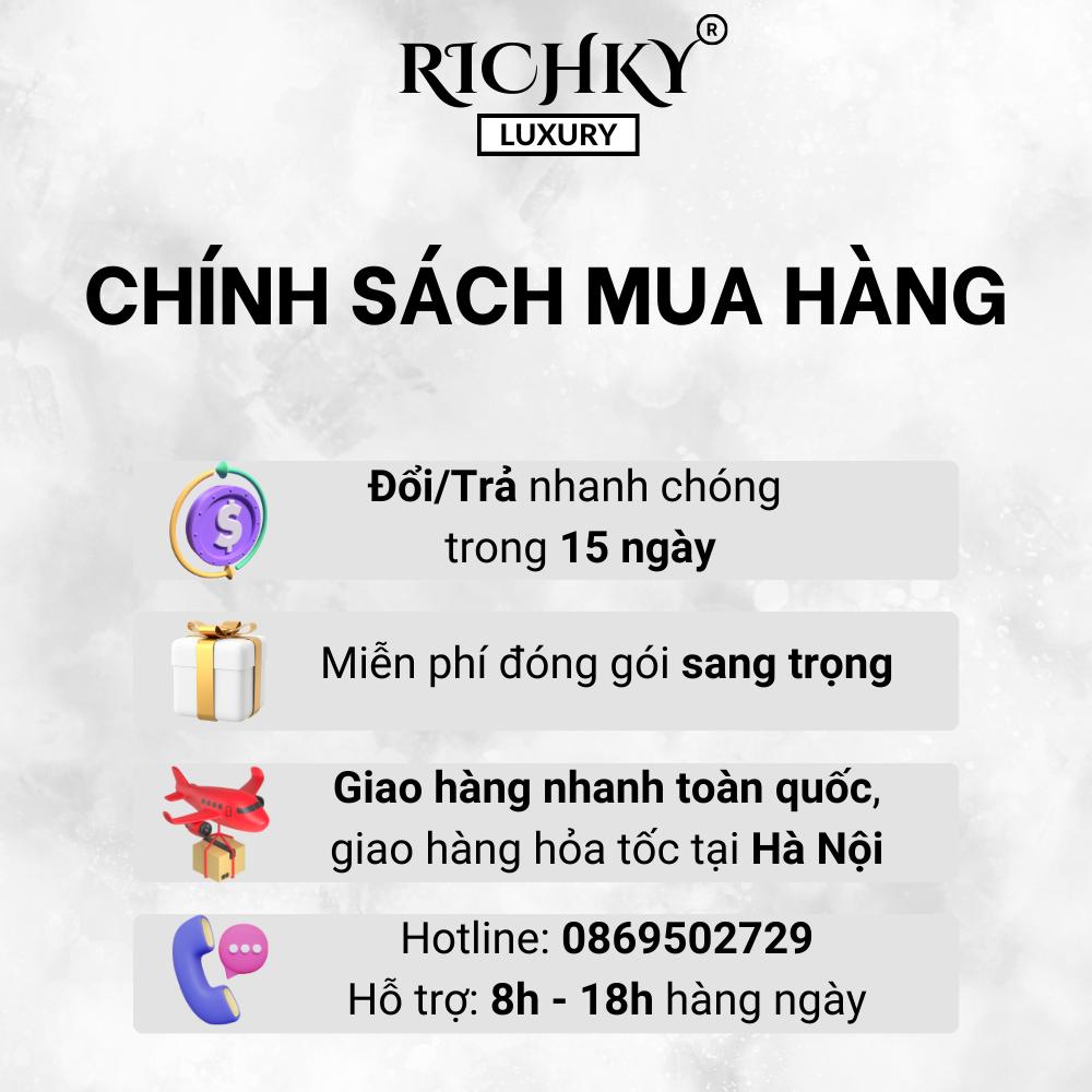 [Mã INBAU300 giảm 10% đơn 250K] Áo Thun Unisex Richky Premium Tee Luxury Vietnamese Royal Đen - RKP06