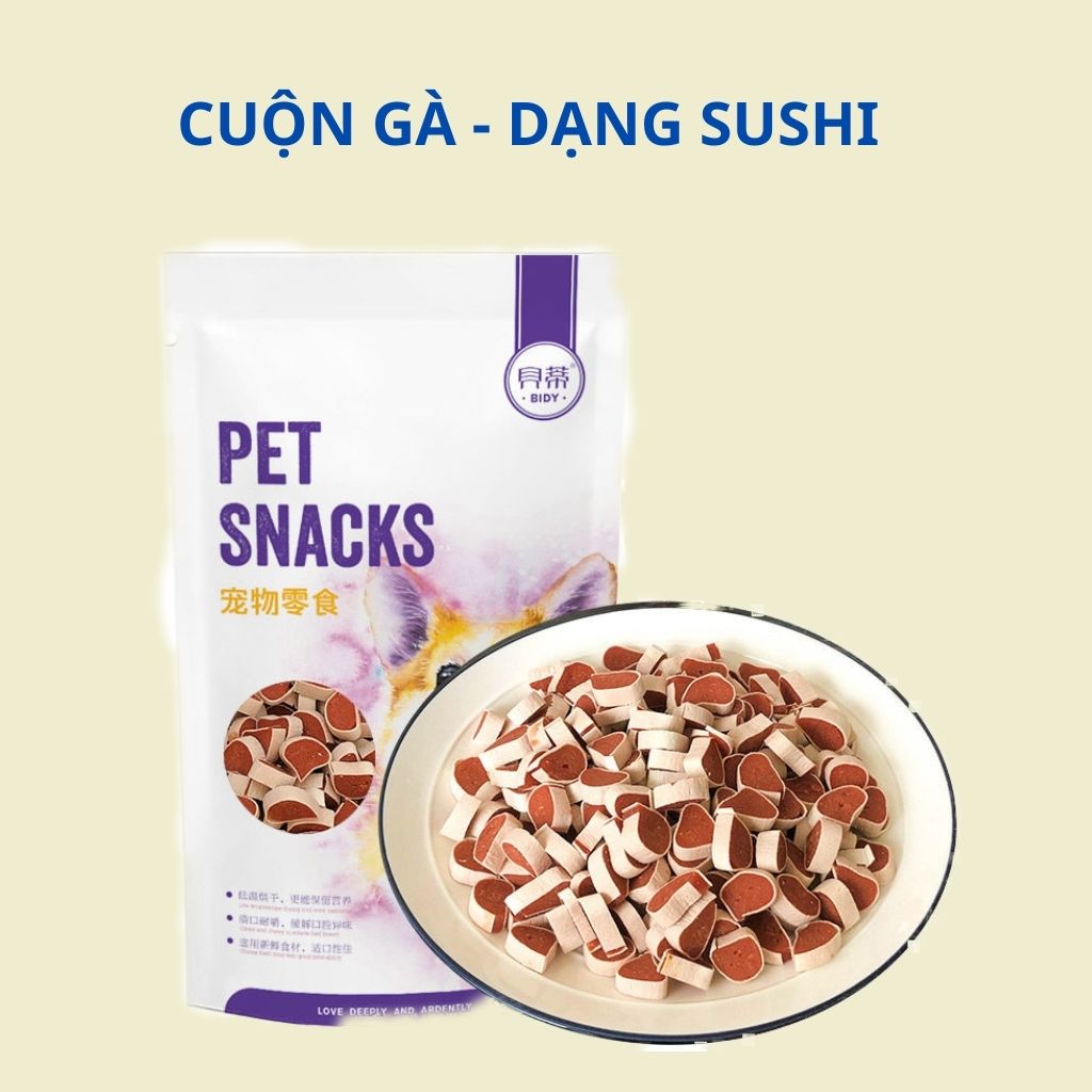 Bánh thưởng, đồ ăn vặt PET SNACKS cho chó - gói 110g