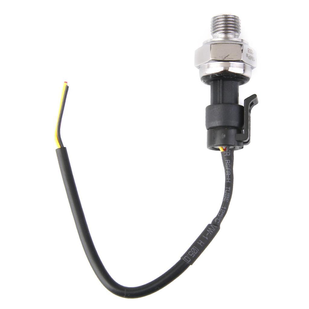 5V DC G1/4 Pressure Transducer Sensor 0-1.0MPa for Oil Fuel  Air