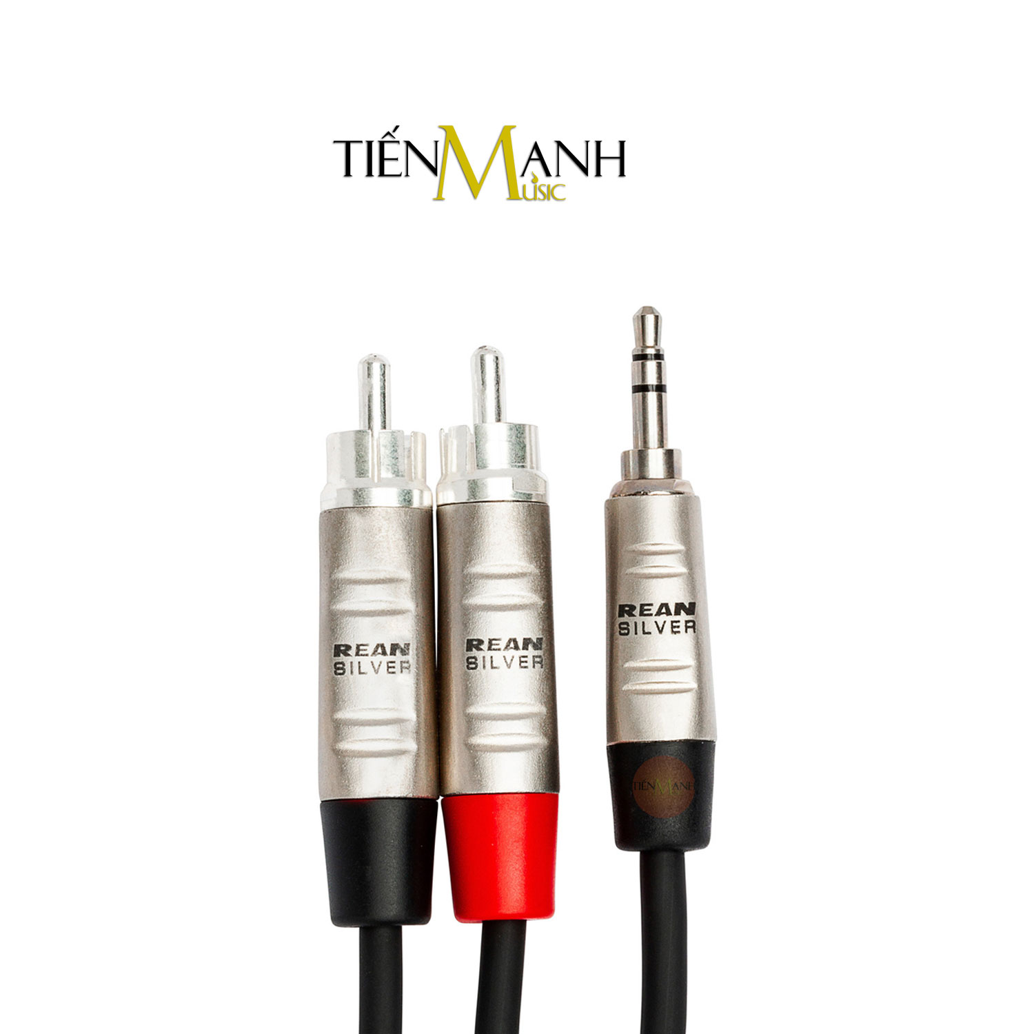 Dây Cáp Chia Tín Hiệu Chữ Y Hosa REAN Pro Đầu 3ly Stereo TRS Sang 2 Hoa Sen RCA HMR-003Y, HMR-006Y, HMR-010Y Cable 2RCA Hàng Chính Hãng - Kèm Móng Gẩy DreamMaker