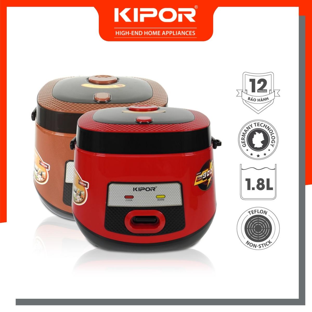 Nồi cơm điện KIPOR KP-N86918 - 1.8L - Lớp chống dính TEFLON cao cấp, lòng nồi niêu - Lòng nồi dày 3mm 1kg - Hàng chính hãng