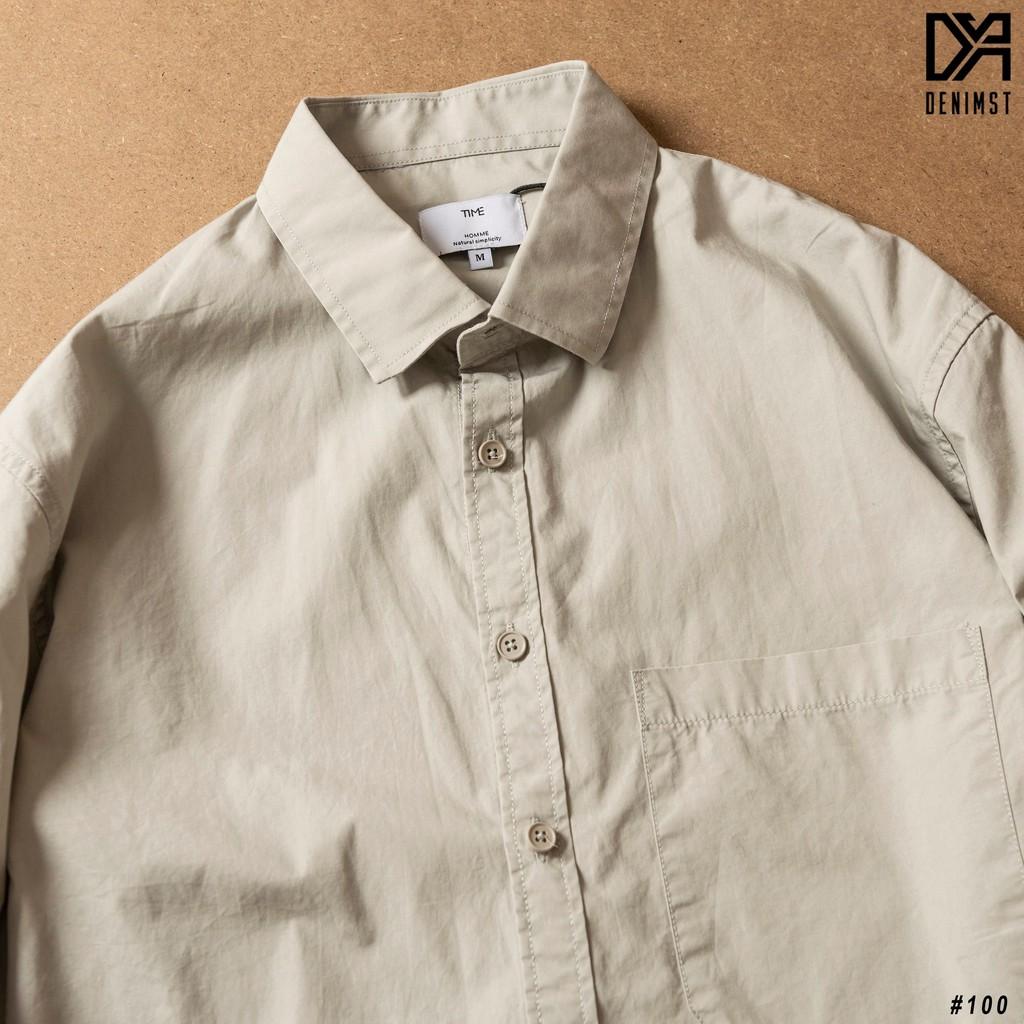 Áo sơmi thô vá tay DENIMST S100