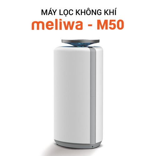 Máy lọc không khí thông minh Meliwa M50 lọc bụi mịn, kháng khuẩn và diệt khuẩn hiệu quả bộ lọc HEPA, tạo ion âm - Hàng Chính Hãng