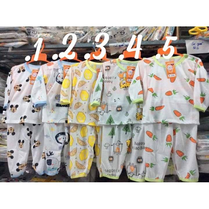 Bộ dài tay Cotton thông hơi chất đẹp cho bé yêu