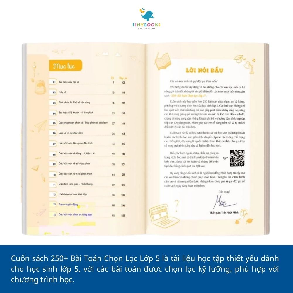 Sách - 250 Bài Toán Chọn Lọc Lớp 5 – Theo Chương Trình Mới - Cùng con chinh phục môn Toán