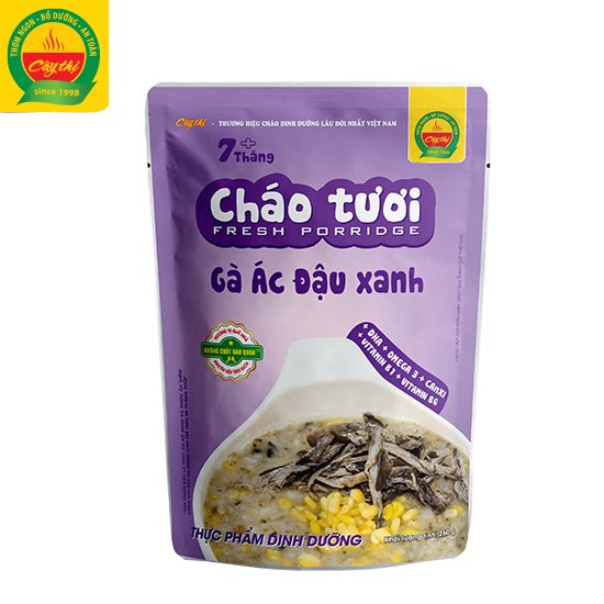 Combo Mix 3 cháo tươi + 1 Súp dinh dưỡng Nui thịt bằm bí đỏ