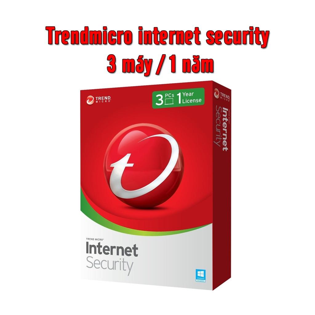 TREND MICRO INTERNET SECURITY 3PC/ NĂM - Hàng Chính Hãng