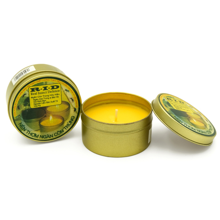 Hộp Nến Tin Thơm Hương Sả Chanh Quang Minh Candle Ftramart RID1496 (Xám)