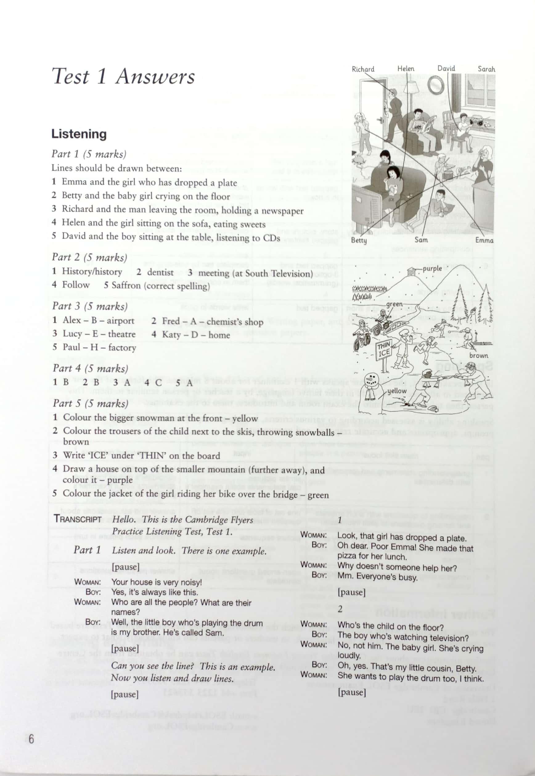 Cambridge Young Learners English Tests 7 Flyers Answer Booklet