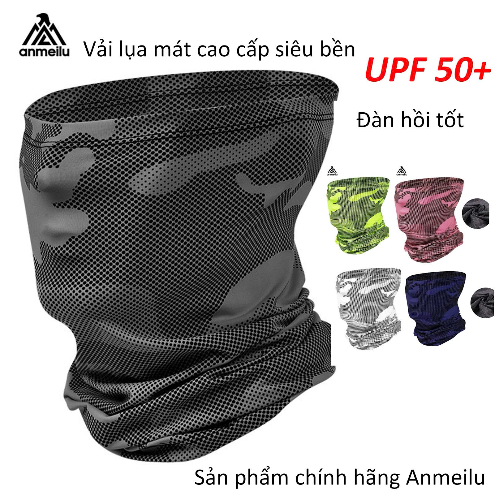 Ống khăn lụa mát đa năng chống nắng cao cấp Anmeilu