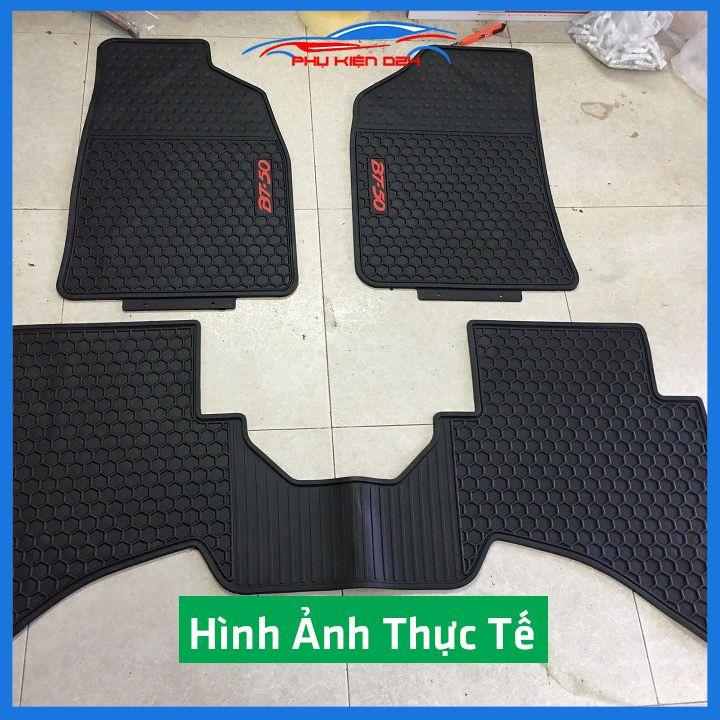 Lót sàn ô tô cao su Mazda BT-50, BT50 2014-2015-2016-2017-2018-2019-2020-2021-2022 không mùi chống trơn trượt