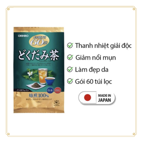 Trà diếp cá Or ihiro Dokudami 60 túi lọc Nhật Bản