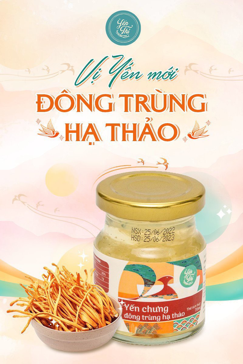 Yến Thị- Yến Chưng Đông Trùng Hạ Thảo-Yến Sào Nha Trang-Hũ 70ml