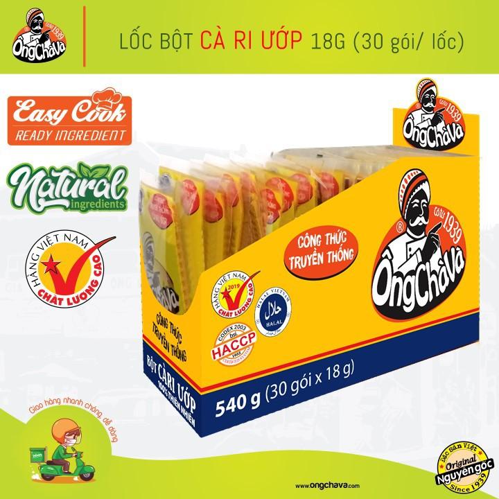 Lốc 30 Gói Bột Cà Ri Ướp Ông Chà Và 18g (Curry Powder)