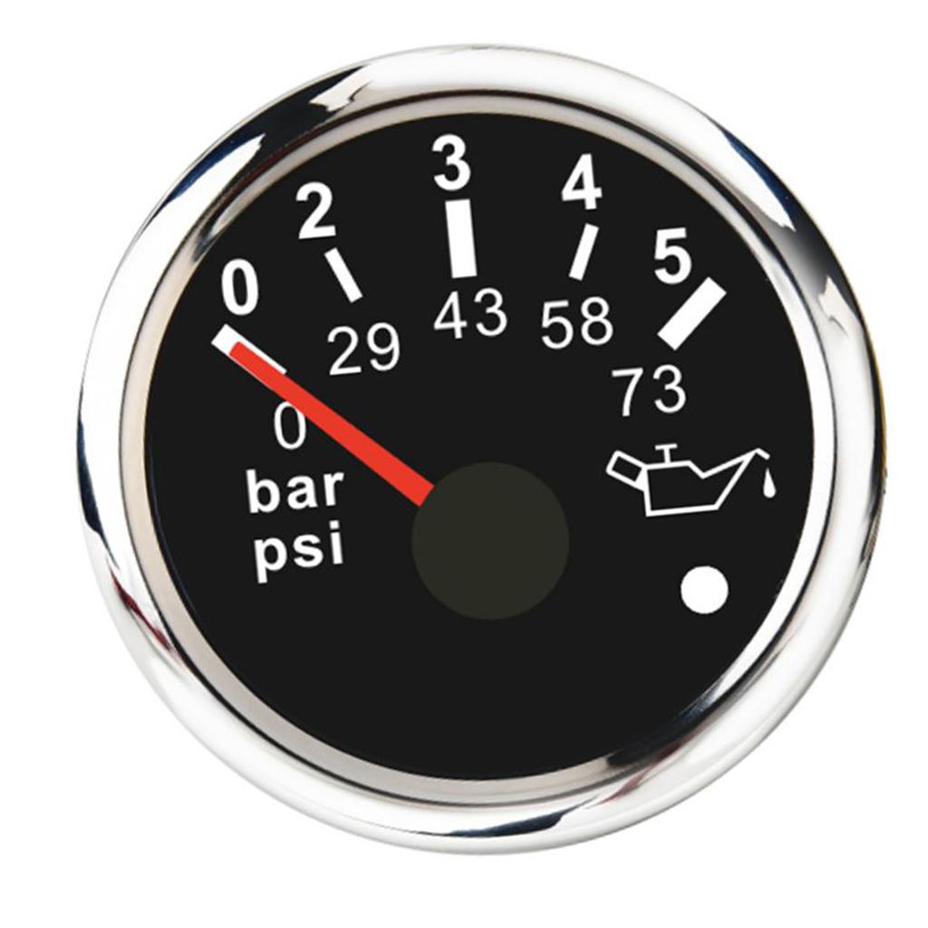 52mm Car LED Digital Oil Pressure Gauge Oil Pressure Gauge Gauge 0 ~ 5bar / 0 ~