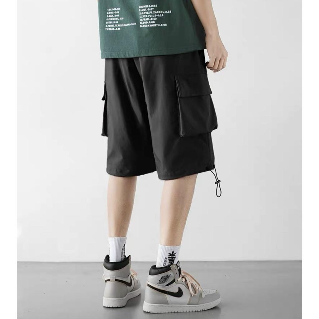 ẢNH THẬT-Quần short dù túi hộp basic