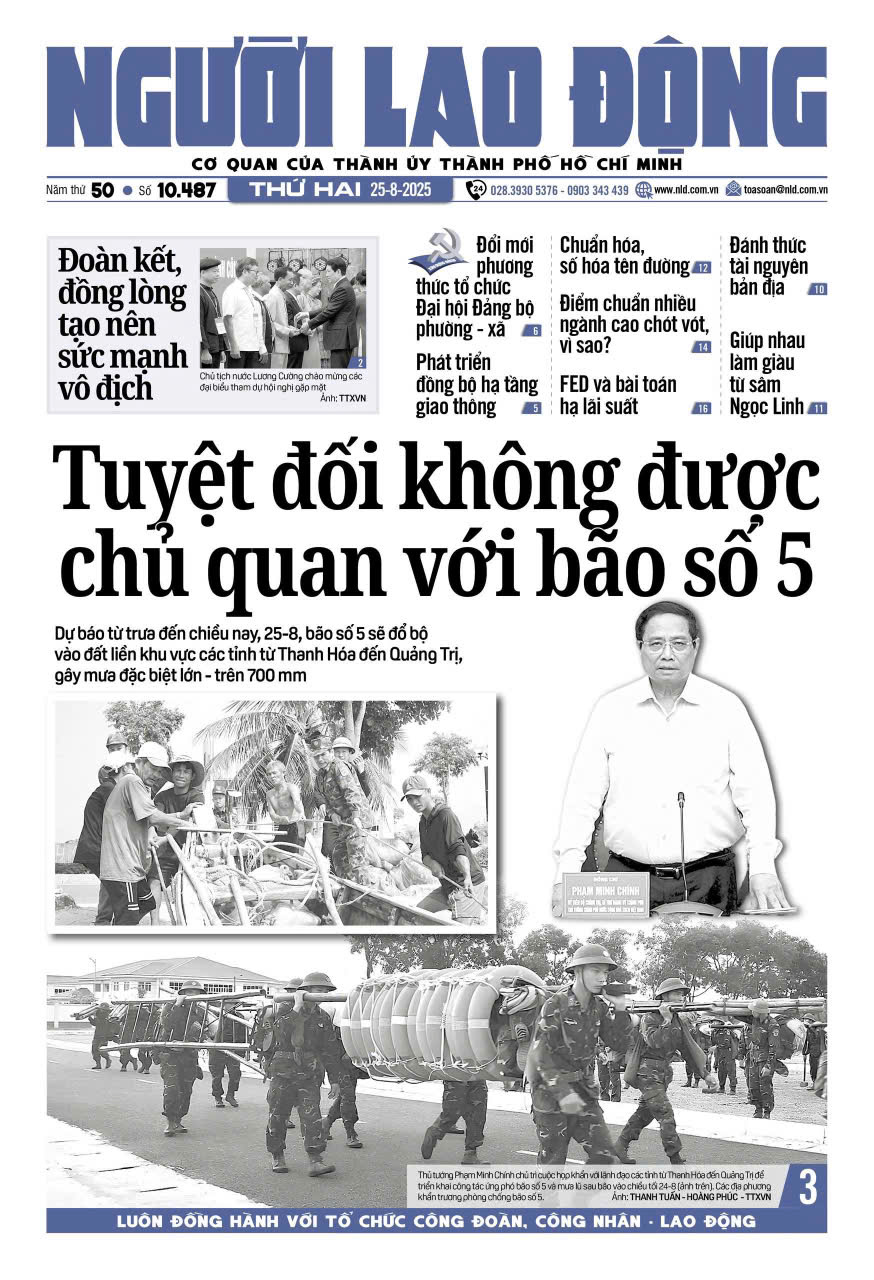Nhật báo Người Lao Động từ ngày 25-08-2025 đến 31-08-2025