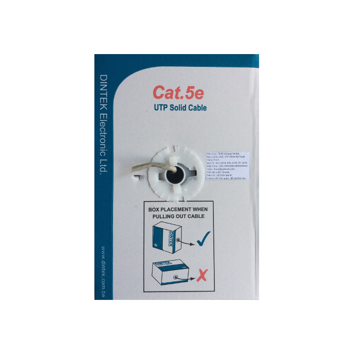 Cáp mạng Dintek CAT.5e UTP 100m (1101-03004) - Hàng Chính Hãng