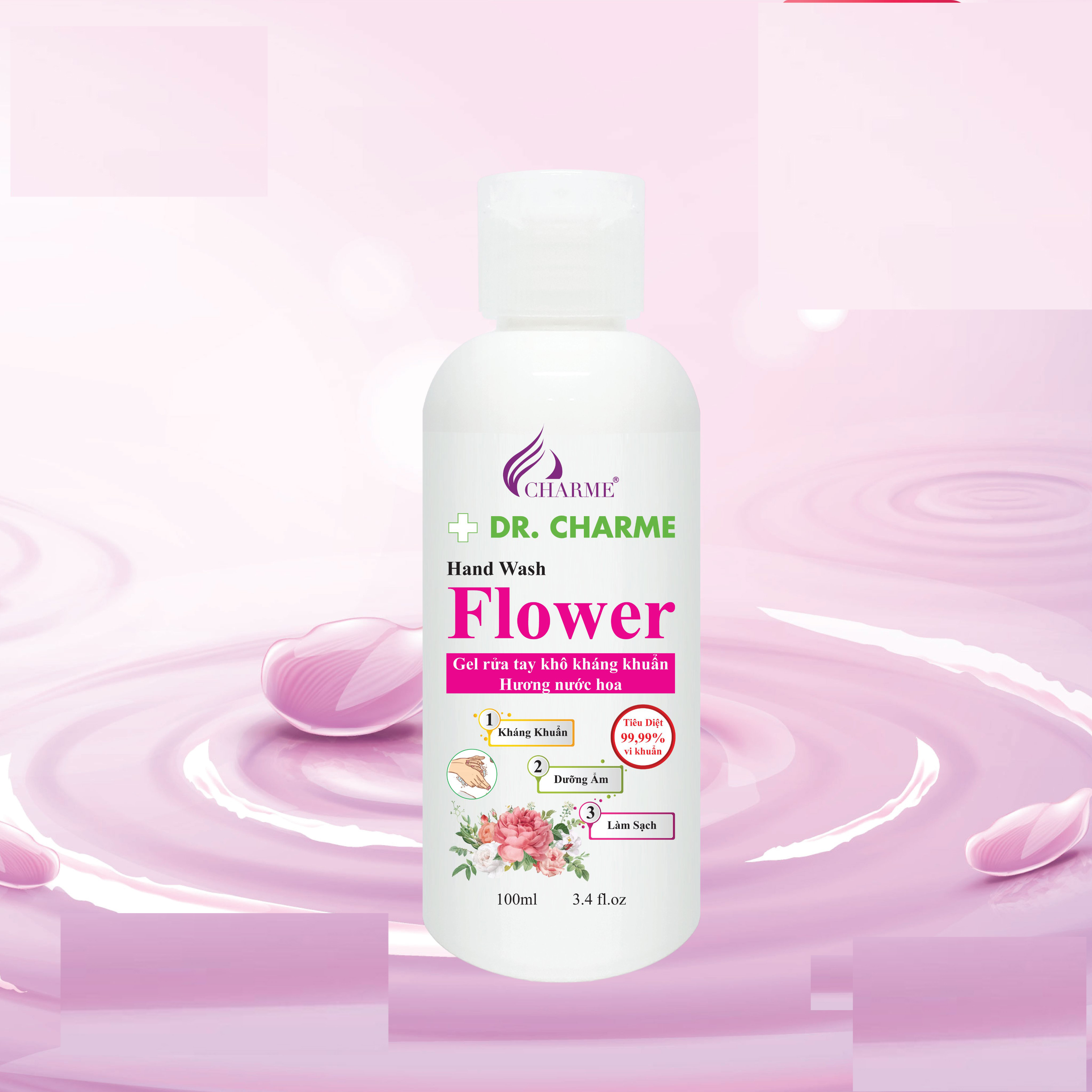 Gel Rửa Tay Khô Kháng Khuẩn Hương Nước Hoa Dr. Charme Flower 100ml