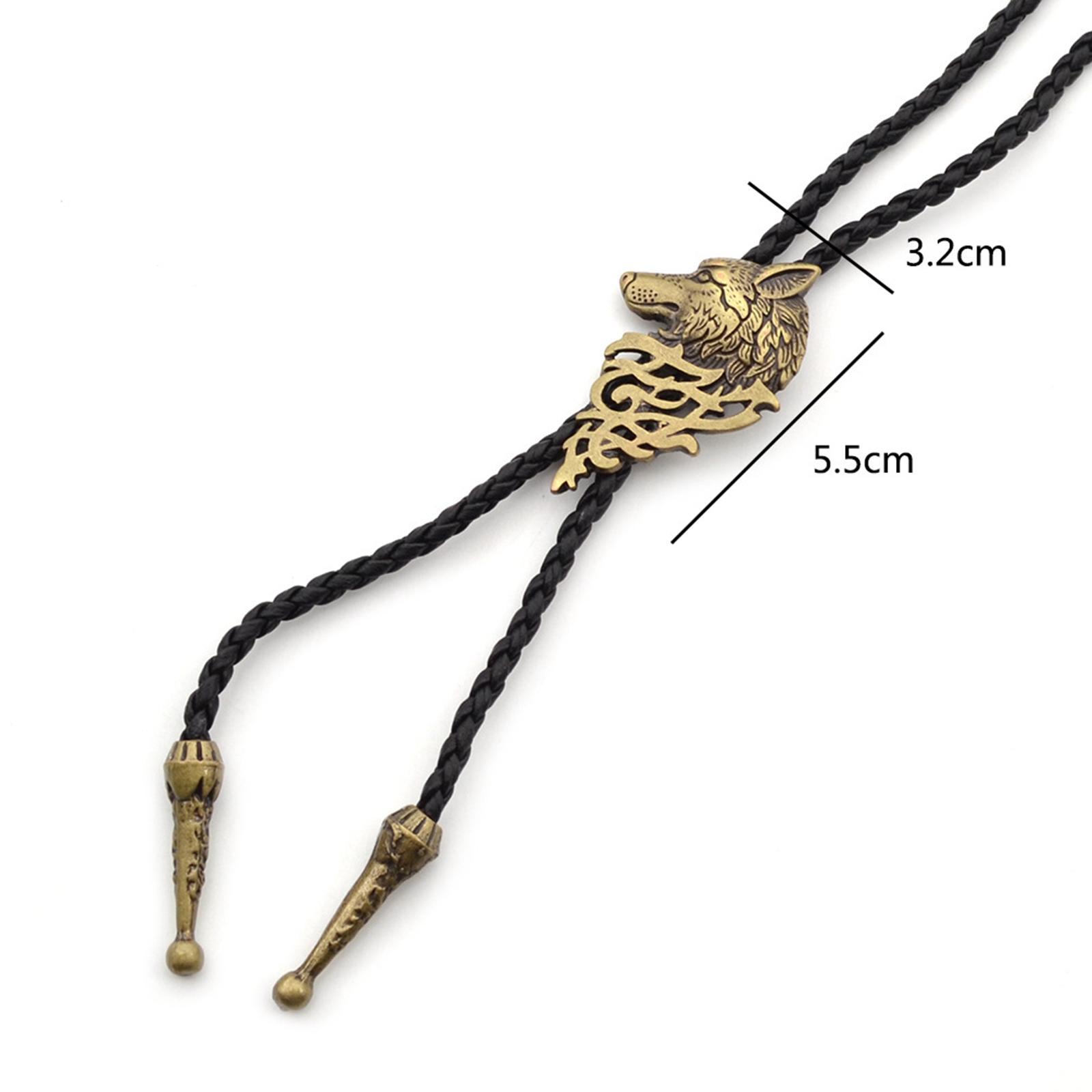 Bolo Tie Wolf American Alloy Vintage for Party Birthday Men Women