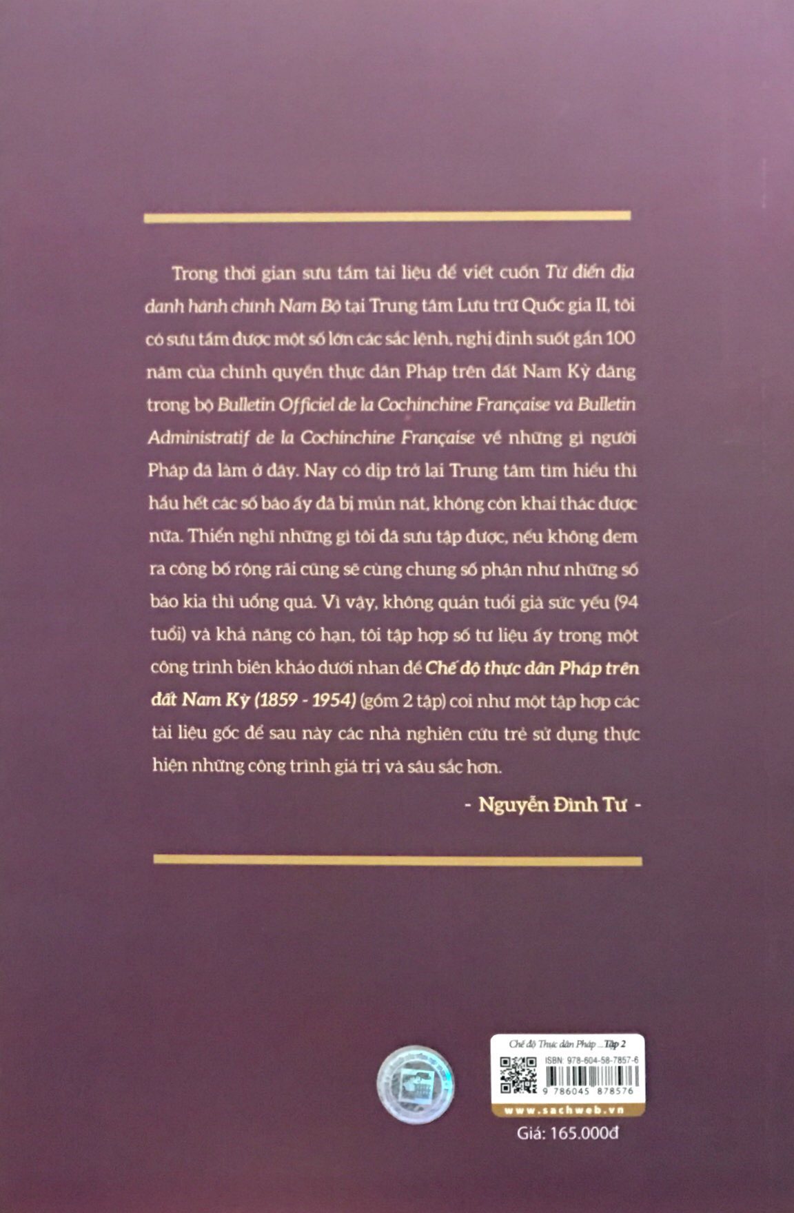 Chế Độ Thực Dân Pháp Trên Đất Nam Kỳ 1859-1954 - Tập 2