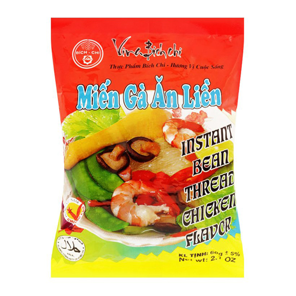 Thùng 30 Gói Miến Gà Ăn Liền Bích Chi (60g/Gói)