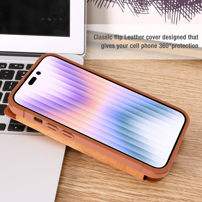 Bao da dành cho iPhone 14 Plus Nillkin Qin - Hàng chính hãng