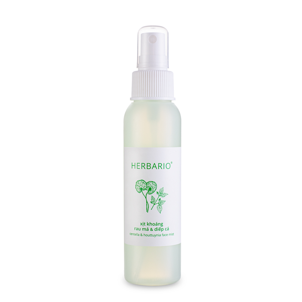 Xịt khoáng rau má & diếp cá herbario 100ml thuần chay