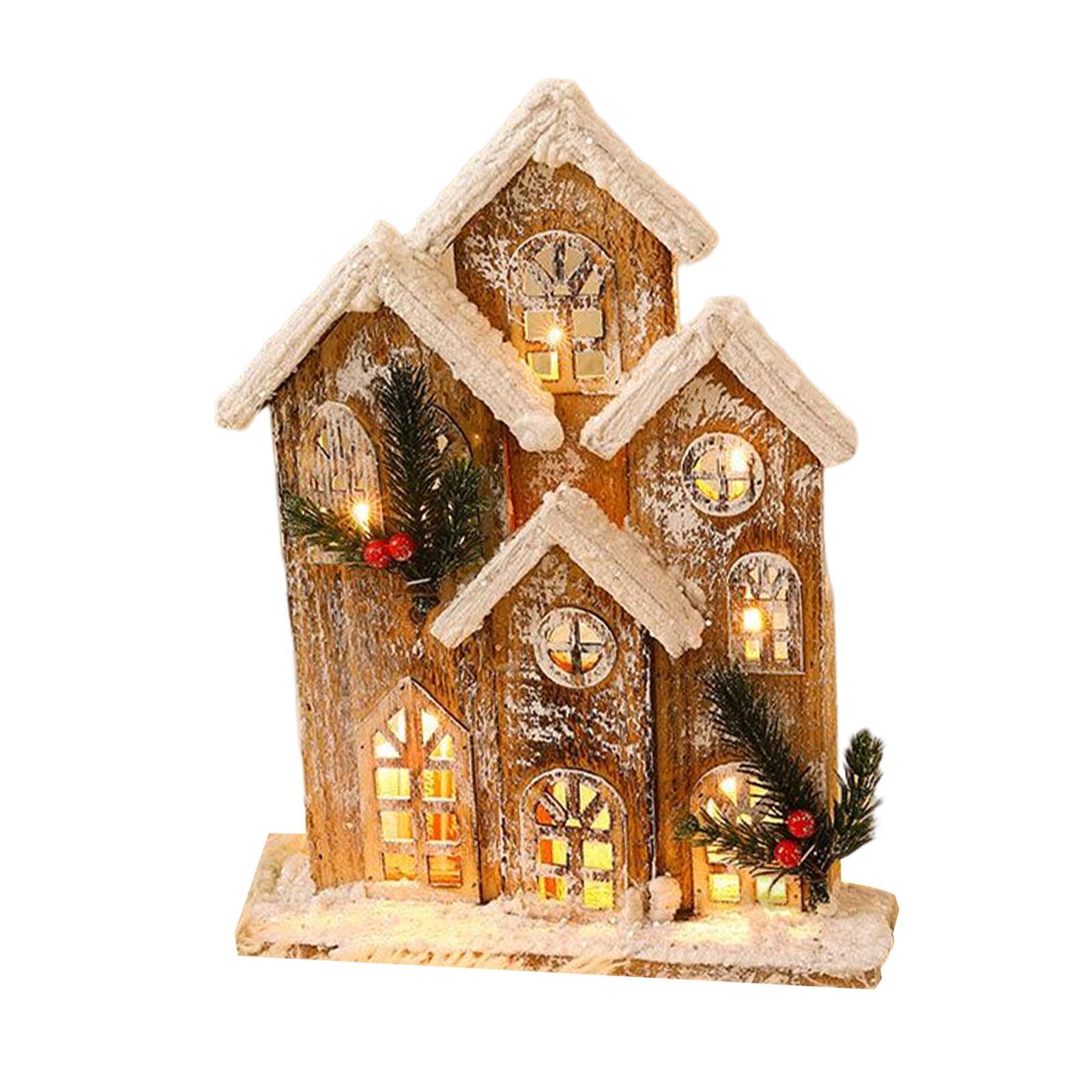 Snow House LED Light up Building Tabletop Decoration for Holiday Party