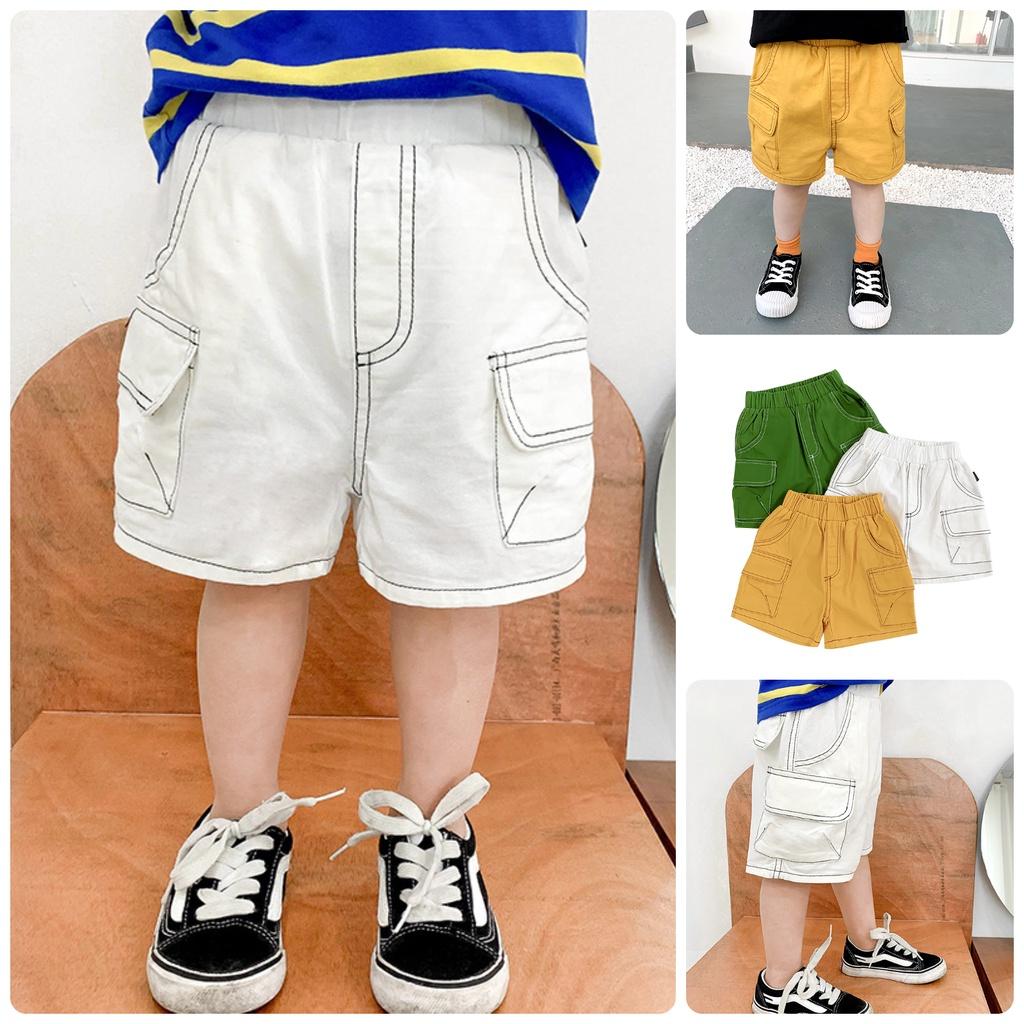 QN4 Size100-150 Quần lửng bé trai - Vải kaki Thời trang trẻ Em hàng quảng châu