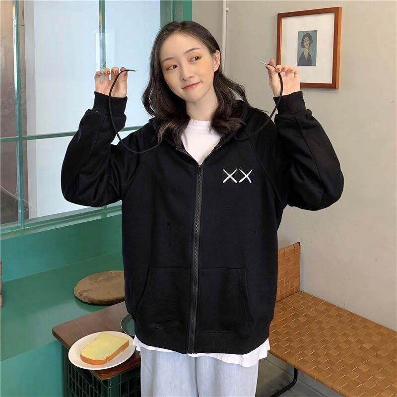 Áo khoác nam nữ nỉ ngoại in tay xx