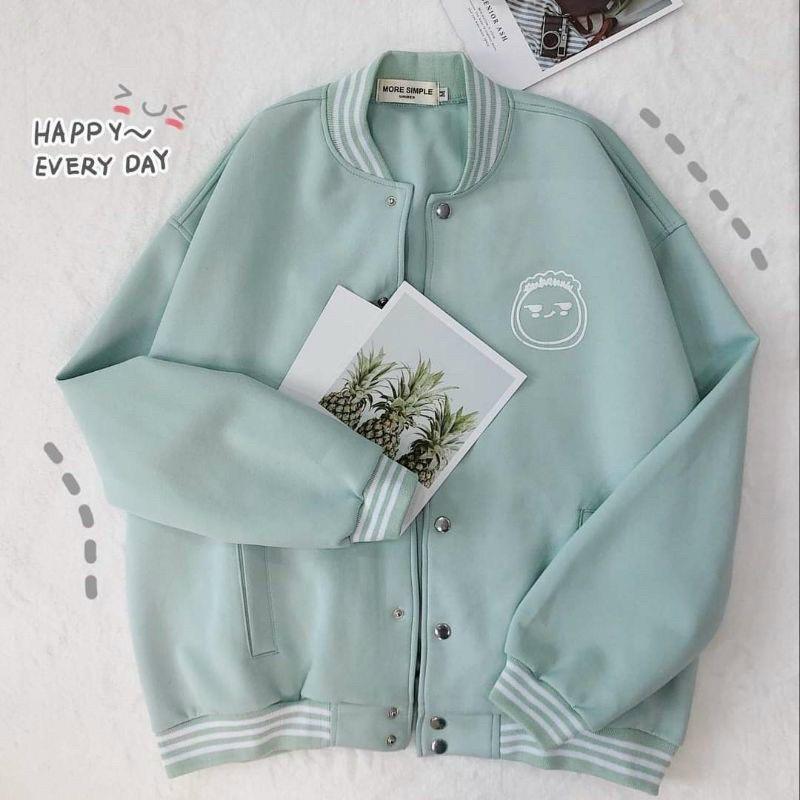 Áo Khoác Cardigan Nam Nữ Logo Thêu Face Độc Đáo, Thiết Kế From Rộng Cá Tính Cực Chất