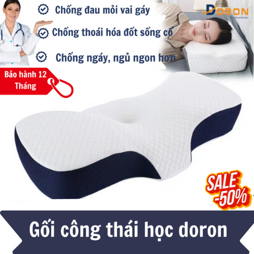 Gối Ngủ Công Thái Học Thế Hệ Mới G02, Gối Ngủ Đúng Tư Thế Chống Đau Mỏi Vai Gáy