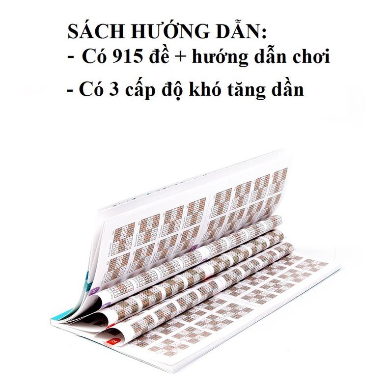 Đồ chơi bộ Sodoku 915 level 4 trong 1 bìa gỗ và số dính từ Montessori KB216017