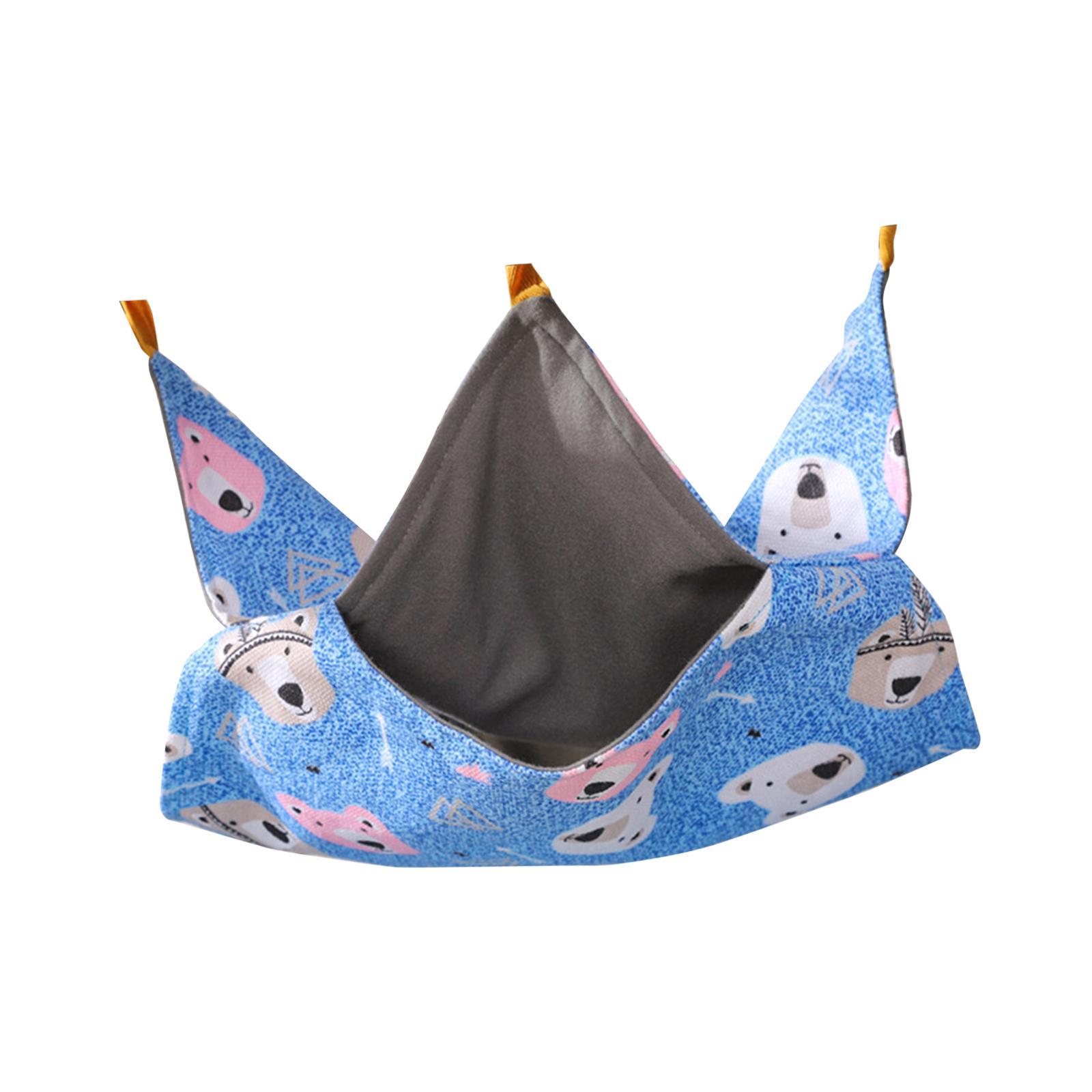 Hamster Hammock Pet Cage Hammock Cage Hanging 2 Layer Tunnel Toys Warm Play Swinging Bed Pet Sleeping Bed for Small Pet, Totoro, Rat, Chinchilla