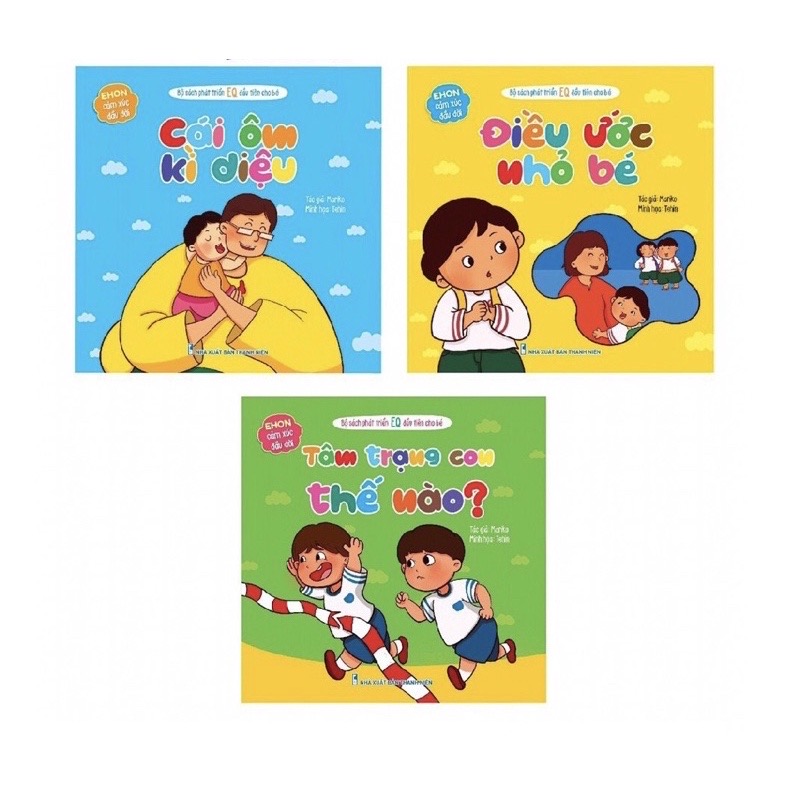 Sách- Bộ 3 cuốn ehon cảm xúc đầu đời -phát triển EQ cho bé