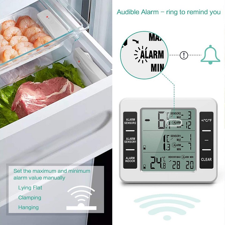 Máy Đo Nhiệt Độ Cao Cấp Từ Xa Không Dây