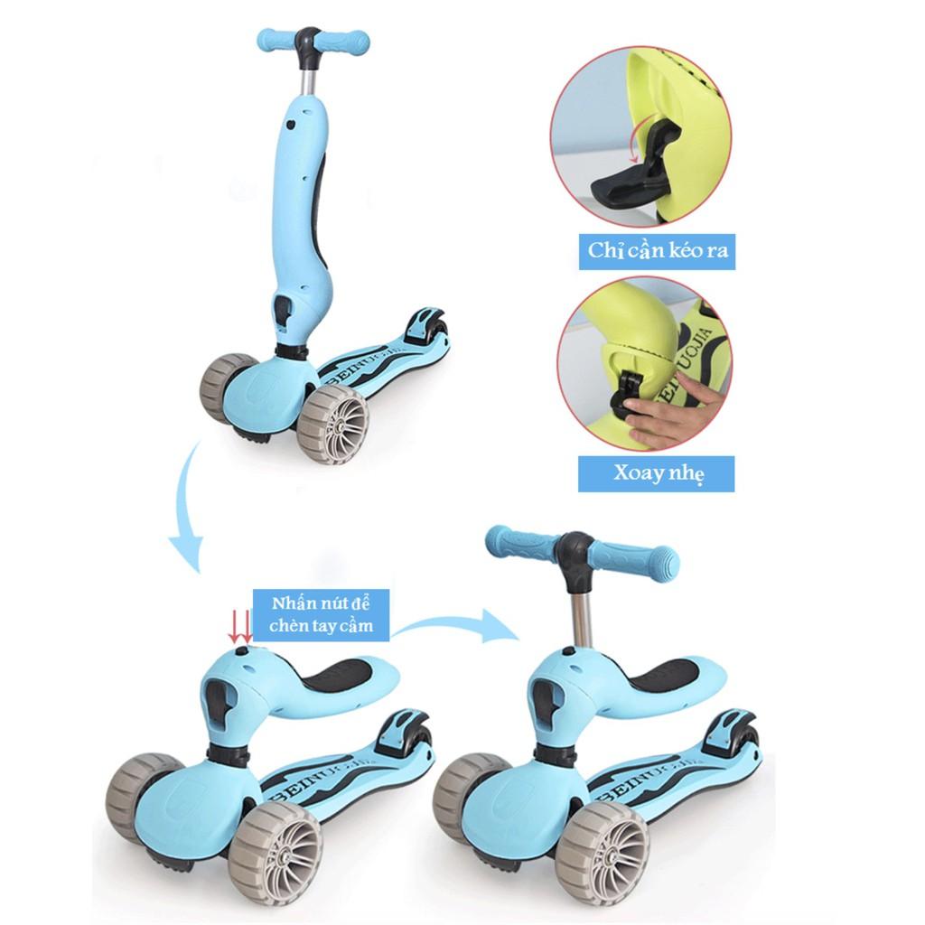 Xe scooter 2in1 Triple One Way (Blue)